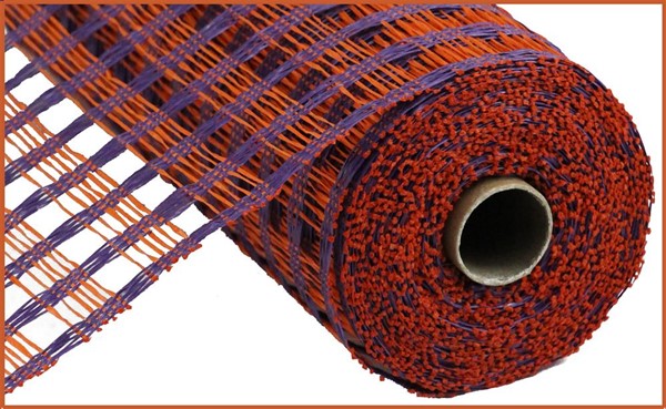 POLY BURLAP 21'  Check Mesh PURPLE/ORANGE