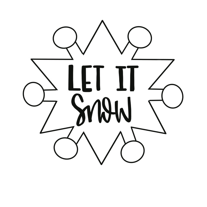 Snowflake Let It Snow Door Hanger (unpainted)