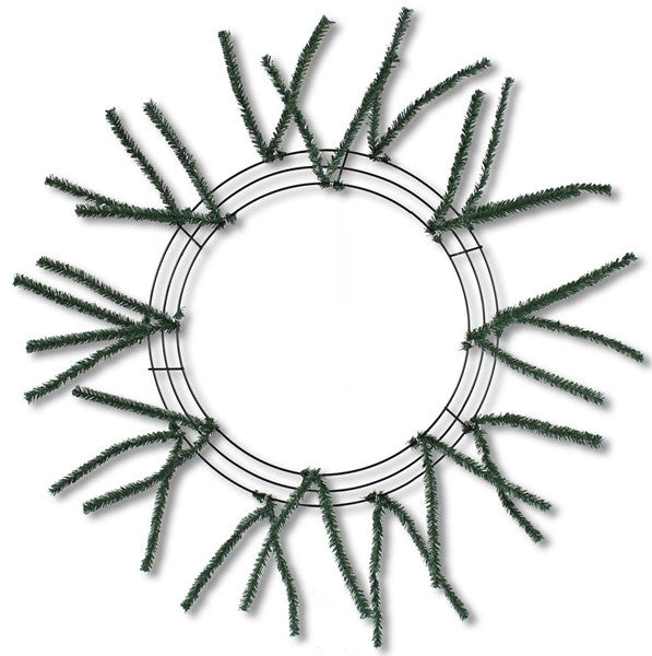15"Wire,25"Oad-Pencil Work Wreath X18 Ties, Tt Green