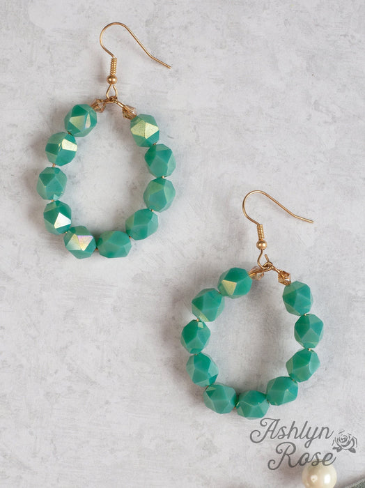ROCK CANDY HOOP TURQUOISE AND GOLD EARRINGS