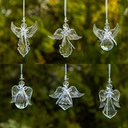 HANGING  CLEAR ACRYLIC ANGEL ORNAMENT