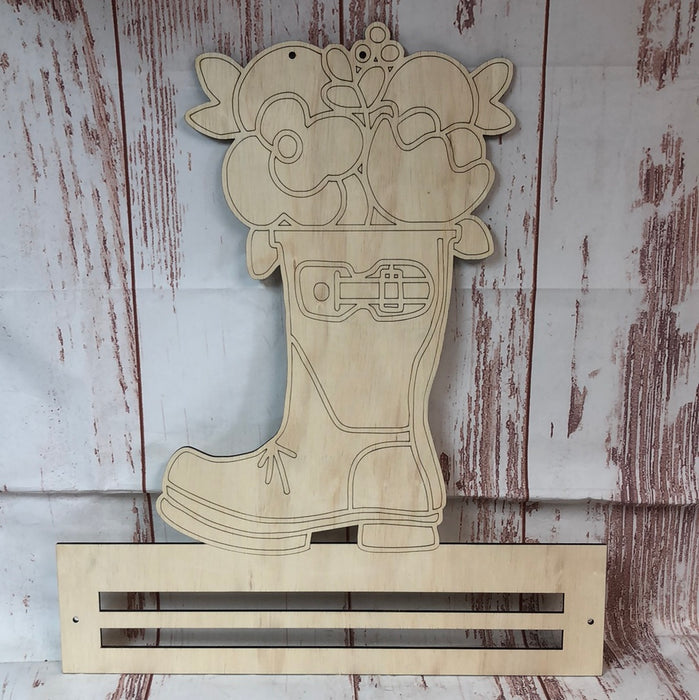 Rain Boot with Floral Rail (unpainted)