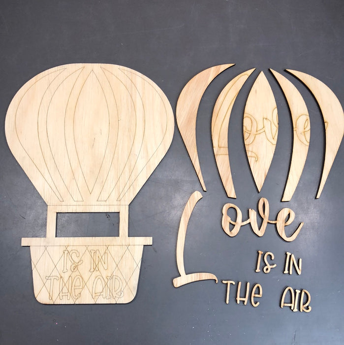 STACKED  Love Is In The Air Balloon Standing/Wreath Sign