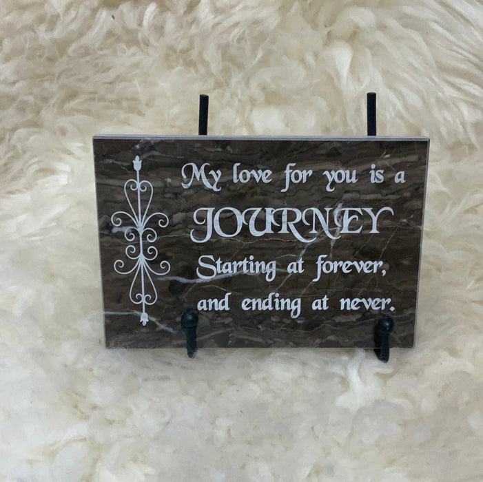 My love is a journey 4 x 6   tile