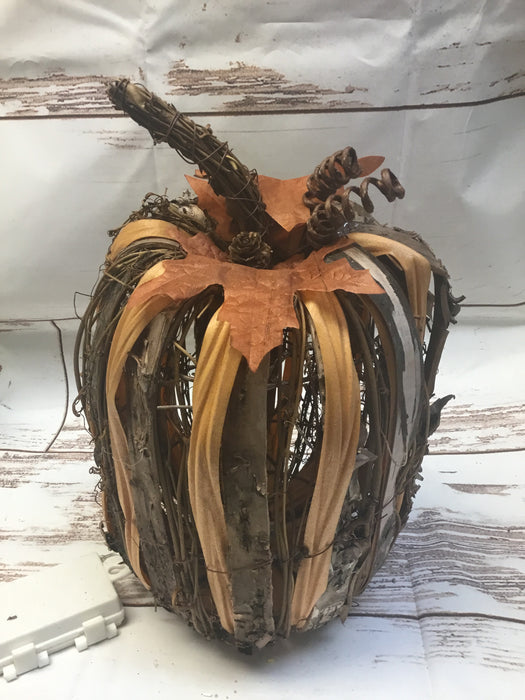 LED Rattan Pumpkin with Lights