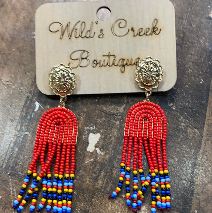 Concho Beaded Earring