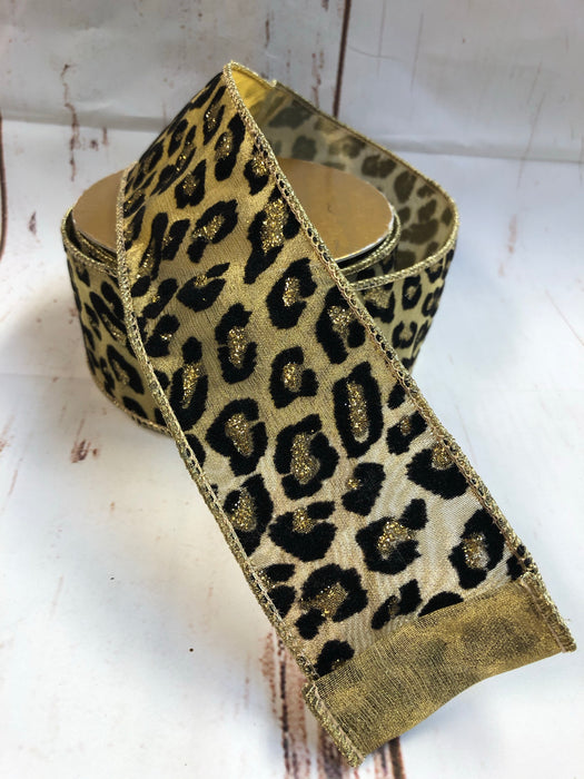 2.5" X 10 YD Metallic Cheetah