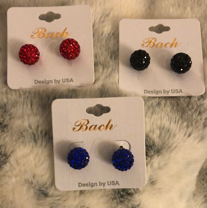 SEQUIN BALL STUD EARRING