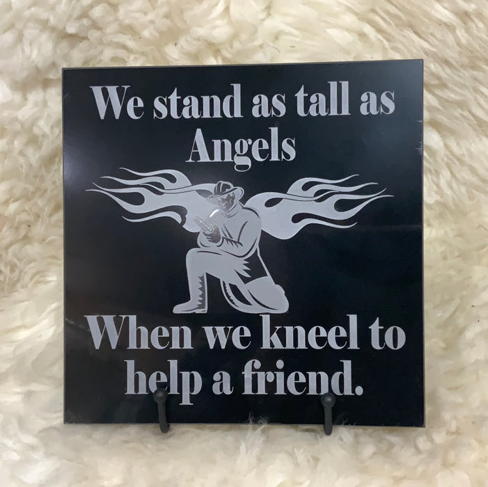 Stand tall as Angels 8 x 8   tile