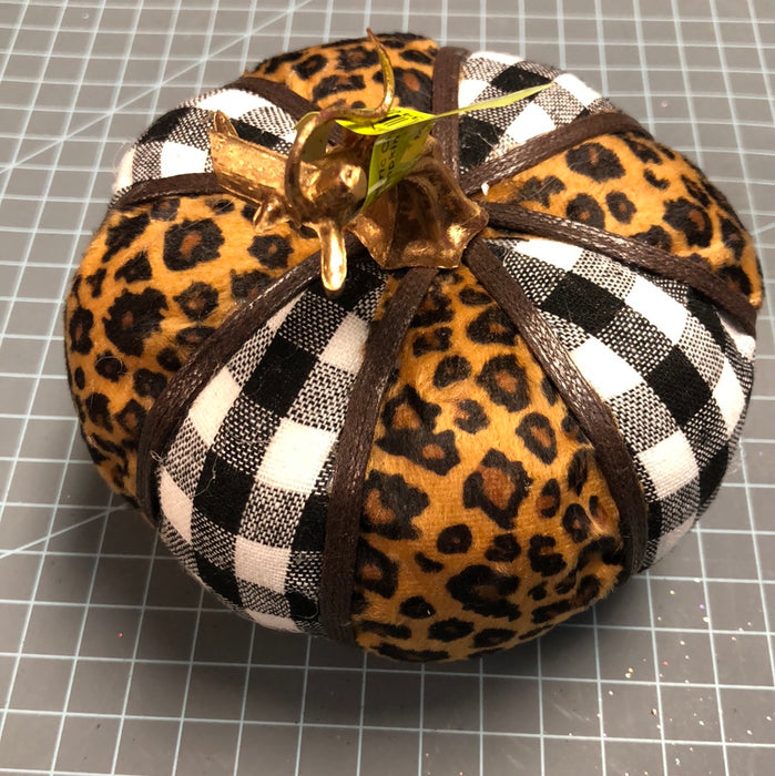 FABRIC CHEETA GINGHAM PUMPKIN SMALL