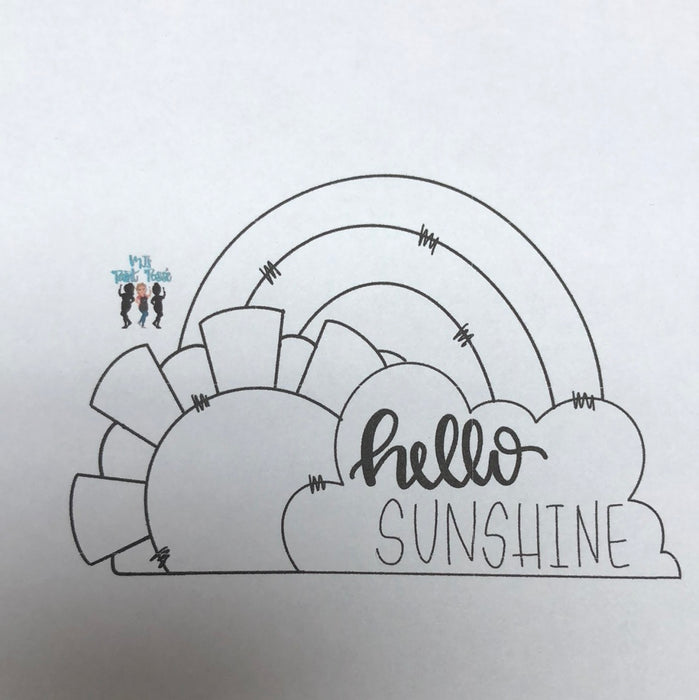 Hello Sunshine Rainbow Door Hanger (unpainted)