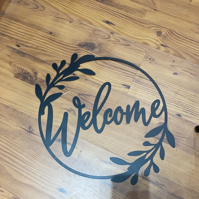 METAL WELCOME 16 INCHES ROUND
