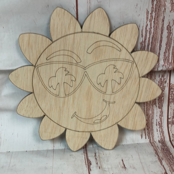 Summer Sun Wreath Size Sign Blank