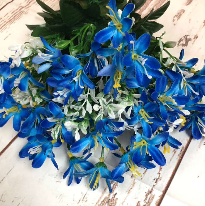 Blue /White Floral Bush