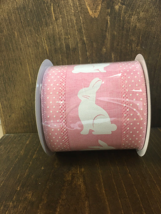 Pink Swiss Dot Rabbit