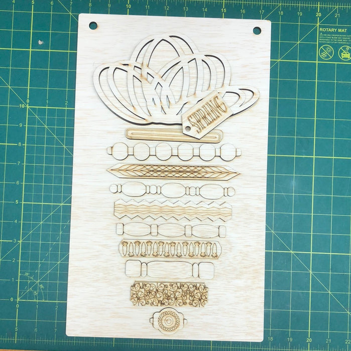 SPINDLE CARROT STACKED WOOD SIGN (UNPAINTED)