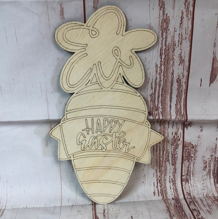 Easter Carrot Wreath Size Sign Blank