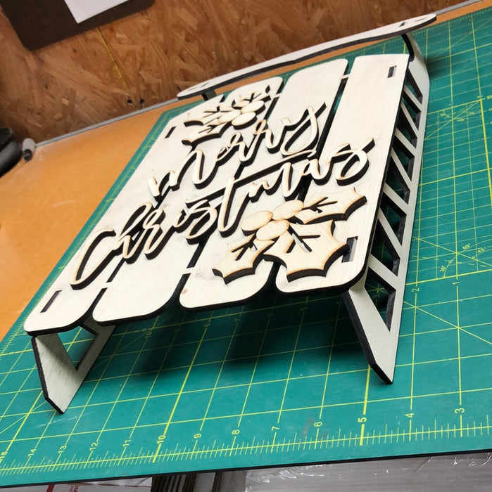 Merry Christmas Sled Door Hanger