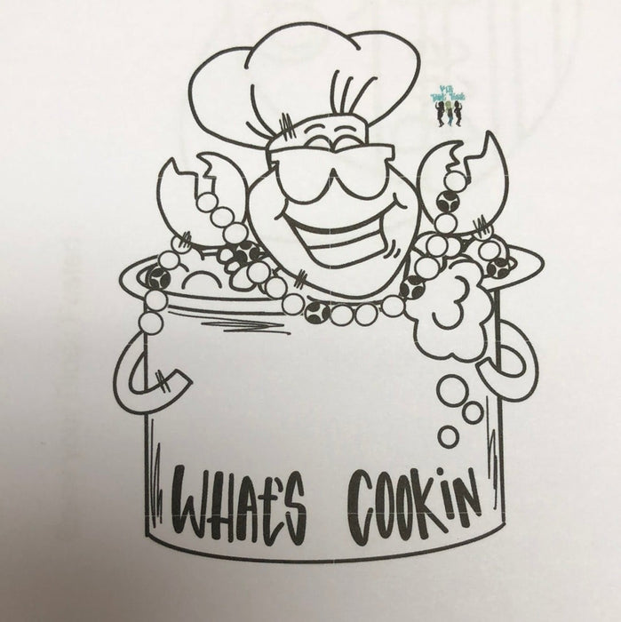 MJ JANUARY Whats Cookin Crawfish Door Hanger (unpainted)
