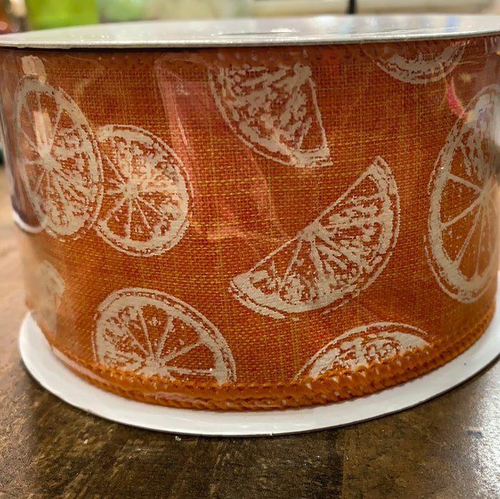 2.5 X 10 YD Citrus on Royal Ribbon