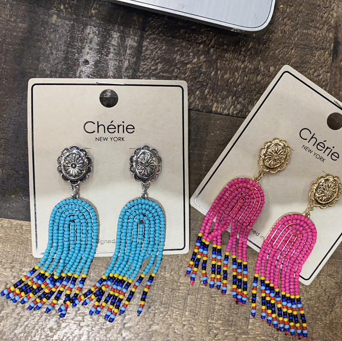 Concho Beaded Earring