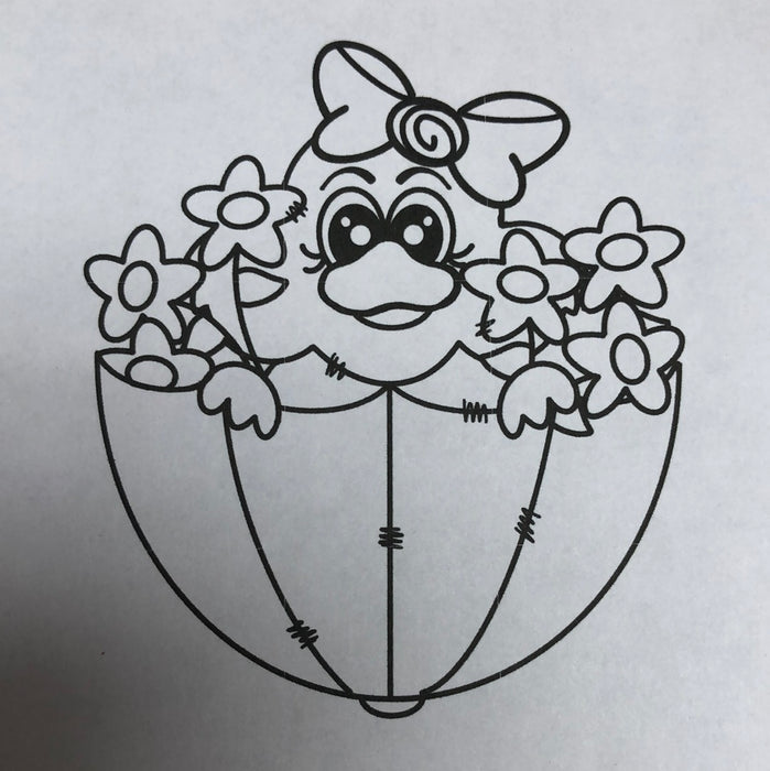 Umbrella Chick Door Hanger (unpainted)