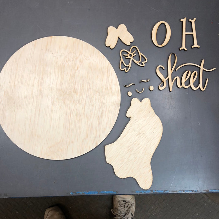 Ghost Oh Sheet 10 inch Round Stacked Sign