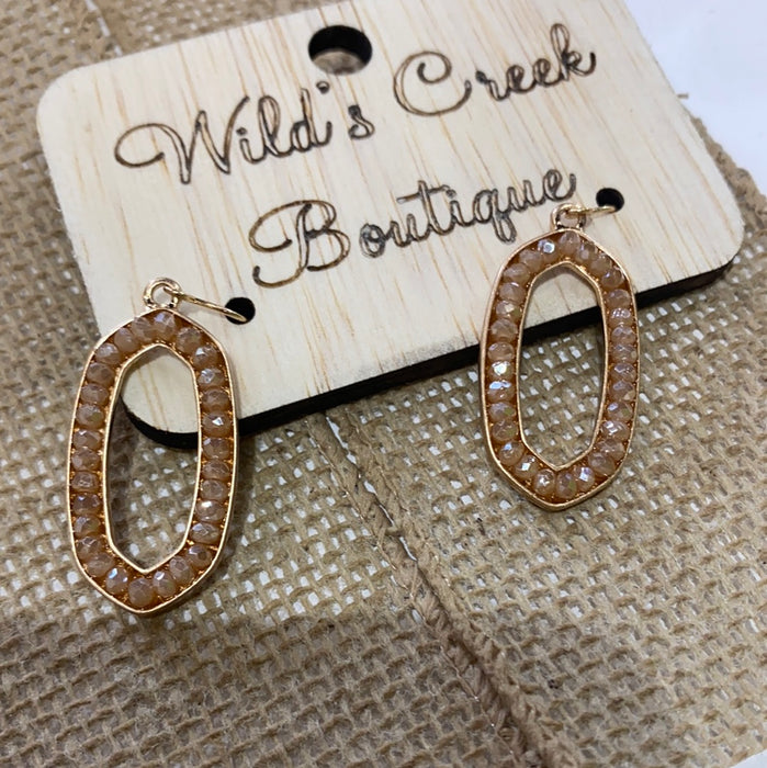 CHAMPAGNE OVAL Earring