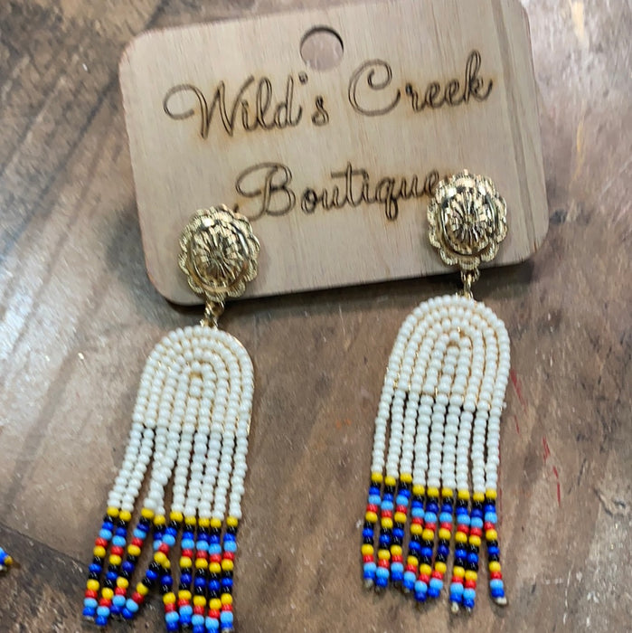 Concho Beaded Earring