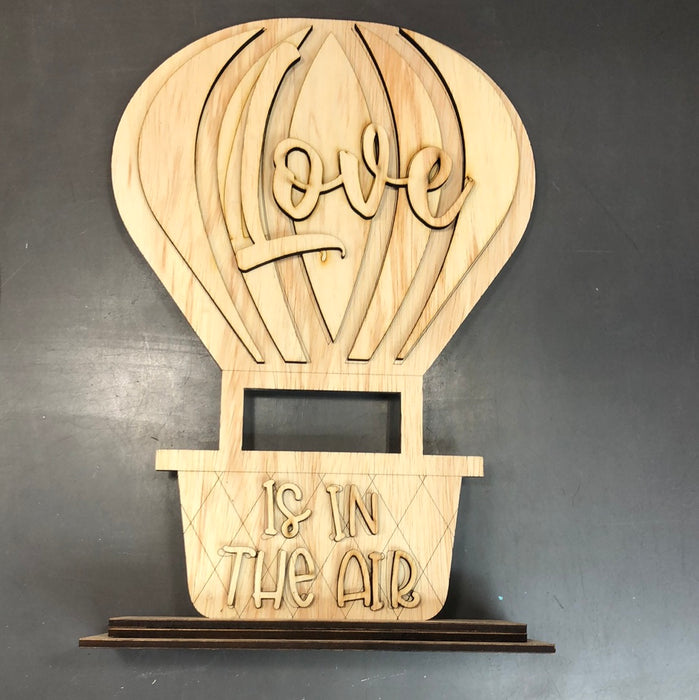 STACKED  Love Is In The Air Balloon Standing/Wreath Sign
