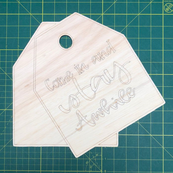 Come In and Stay Awhile Hang Tags Wreath Size Sign Blank