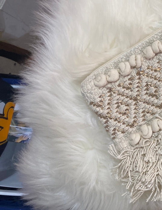 MACRAME ZIP TOP BAG