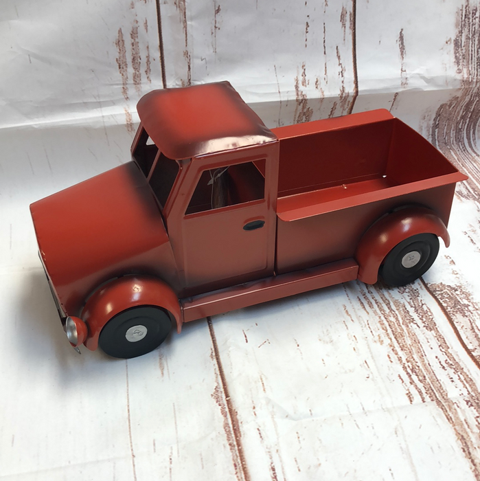 Small Red Metal Truck