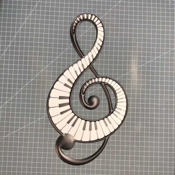 MUSIC CLEF METAL SIGN