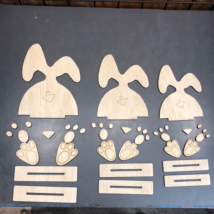 SET OF 3 BUNNY SHELF SITTERS