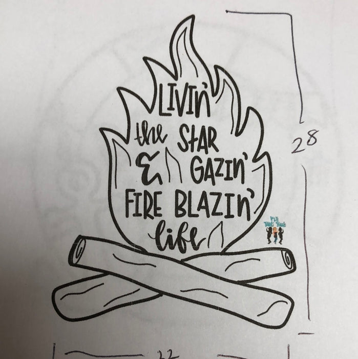 Star Gazin Fire Blazin Door Hanger