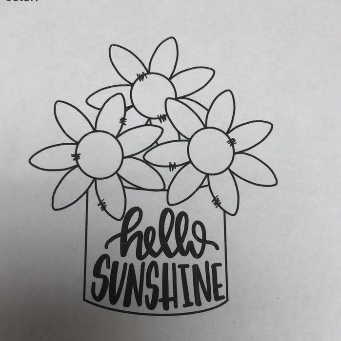 Hello Sunshine Floral Rail (unpainted)