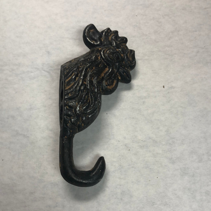 Metal Rooster Head Wall Hook