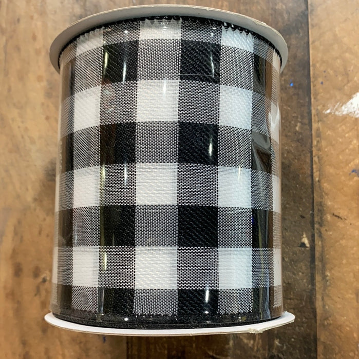 4" X 10 YD Buffalo Plaid Ribbon