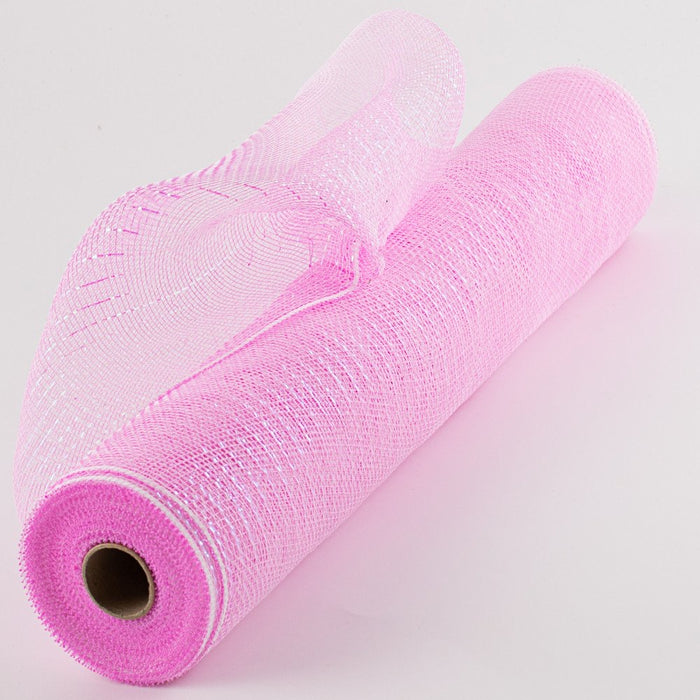 21 x10 yds Iridescent Pastel Pink/White Foil Mesh