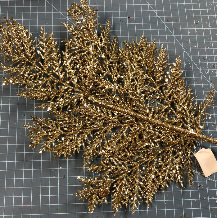 Gold Glitter Lace Fern