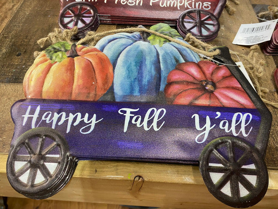 Fall Wagon with Pumpkins
