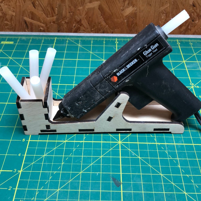 WOODEN GLUE GUN HOLDER