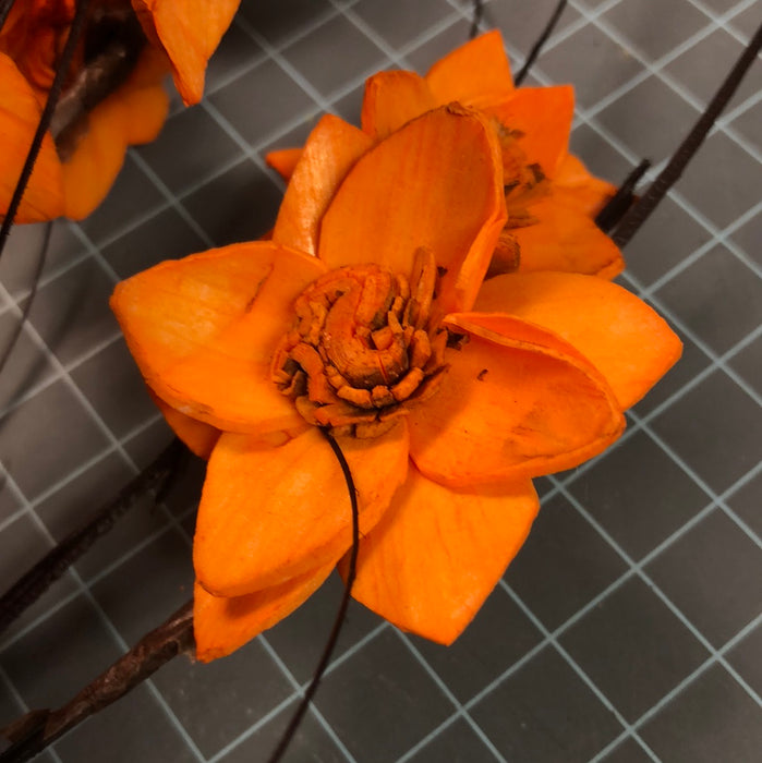 Ting Rukmani Flower Branches - Tangerine
