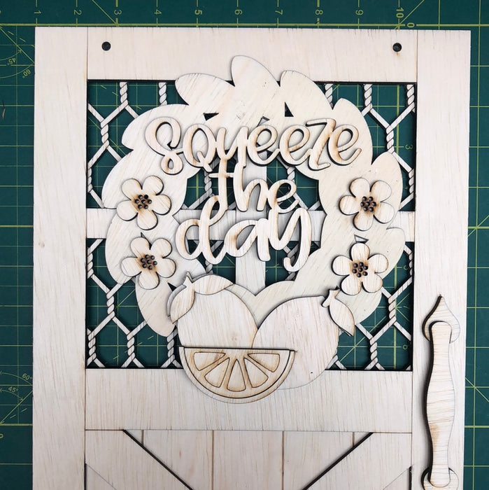 LEMON INTERCHANGEABLE FOR FARMHOUSE DOOR STACKED DOOR HANGER (UNPAINTED)