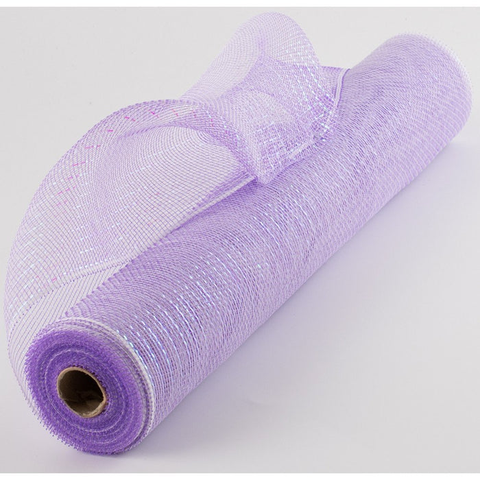21 x10 yds Iridescent Pastel Lavender/White Foil Mesh