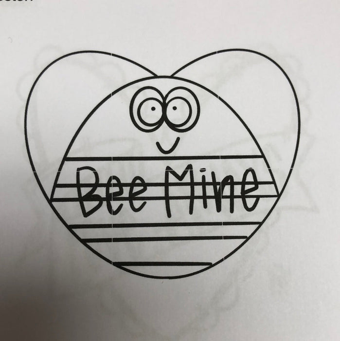 Bee Mine Heart Door Hanger (unpainted)