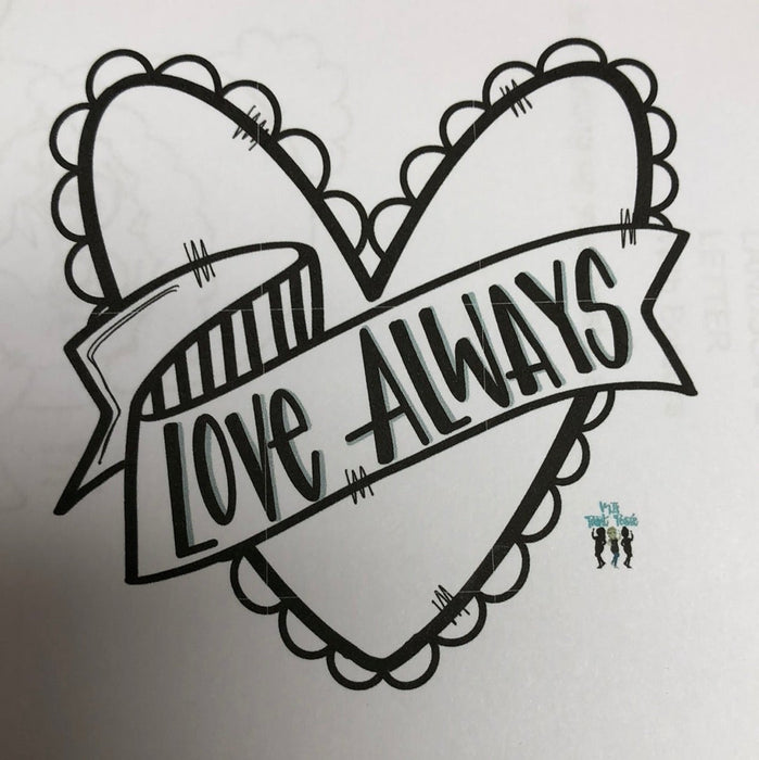 MJ JANUARY Love Always Heart Door Hanger (unpainted)
