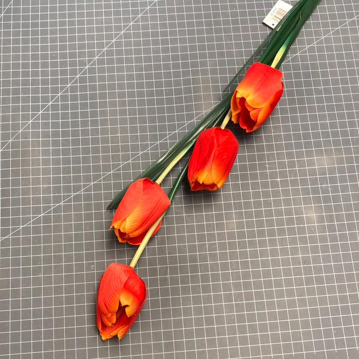 LARGE ORANGE TULIP STEM 40 INCH