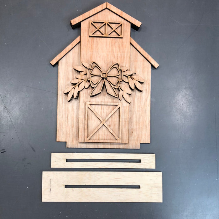 BARN STACKED WOOD SIGN OR SHELF SITTER (UNPAINTED)